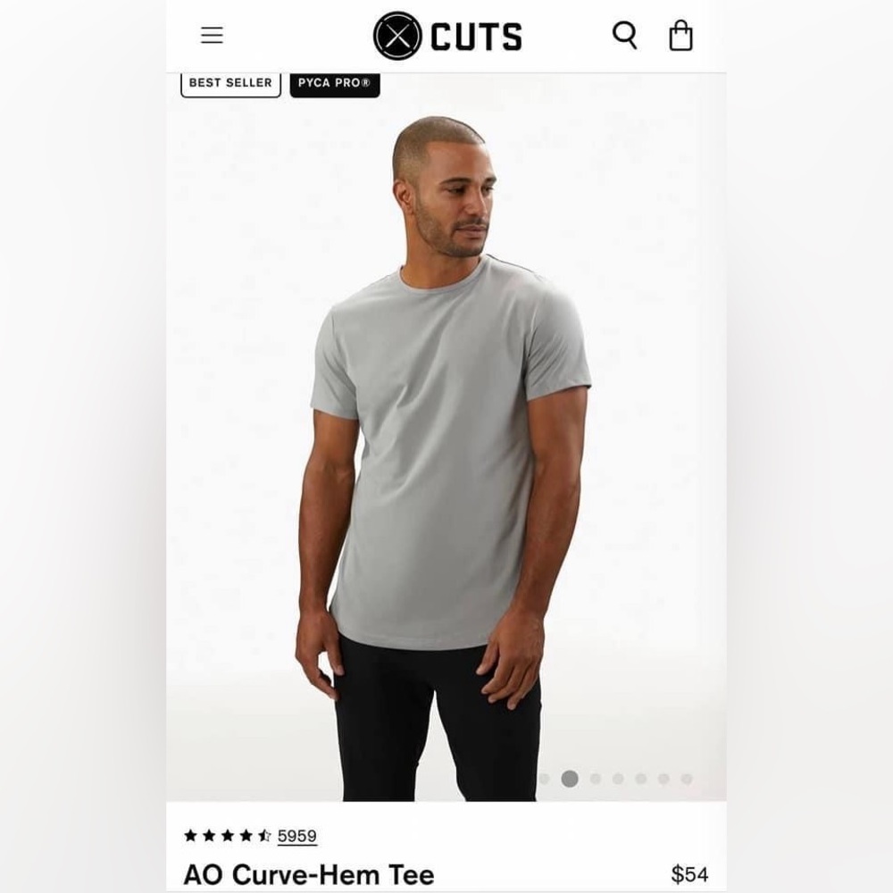 NEW Cuts Curve-Hem Tees
